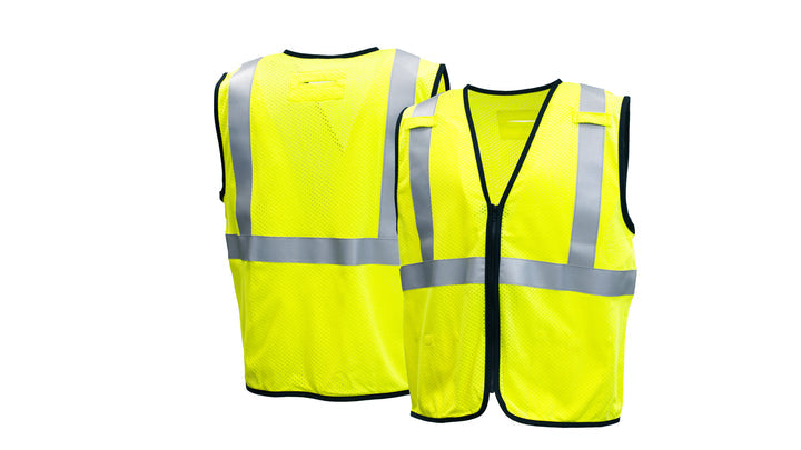 RVZ5210FRX5 Class 2 - Mesh FR Vest w/ Zipper  - Lime -5XL
