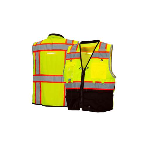 RVZT4410B Hi-Vis Lime - Heavy Duty Utility Vest - Extra Large