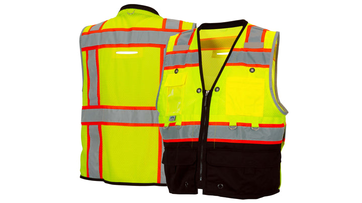 RVZT4410B Hi-Vis Lime - Heavy Duty Utility Vest - Extra Large