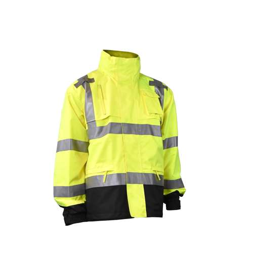 Radians RW32-3Z1Y RW32-3Z1Y Heavy Duty Rip Stop Waterproof Rain Jacket ANSI Class 3 - Safety Jacket