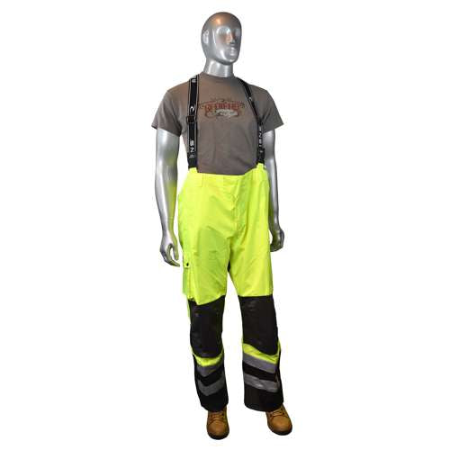 Radians RW32-EZ1Y RW32-EZ1Y Heavy Duty Rip Stop Waterproof & Breathable Pants w/Bib - Safety Jacket