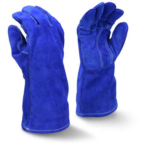 Radians RWG5410 RWG5410 Premium Side Split Blue Cowhide Leather Welding Glove - Work Gloves