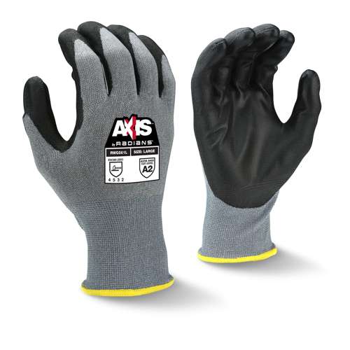Radians RWG561 RWG561 AXIS™ Cut Protection Level A2 PU Coated Glove - Work Gloves