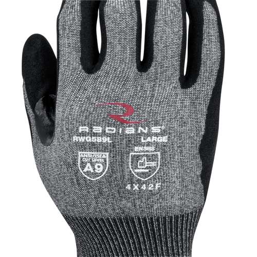 RWG589 RWG589 Cut Protection Level A9 Sandy Foam Nitrile Coated Glove
