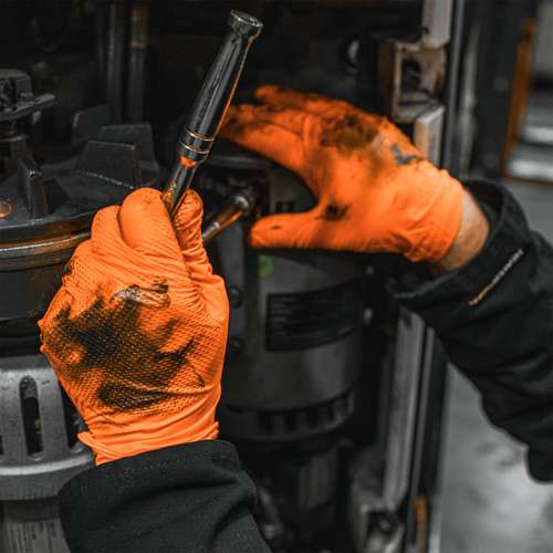 RWG9608 RWG9608 8 Mil Nitrile Diamond Grip Disposable Industrial Grade Glove