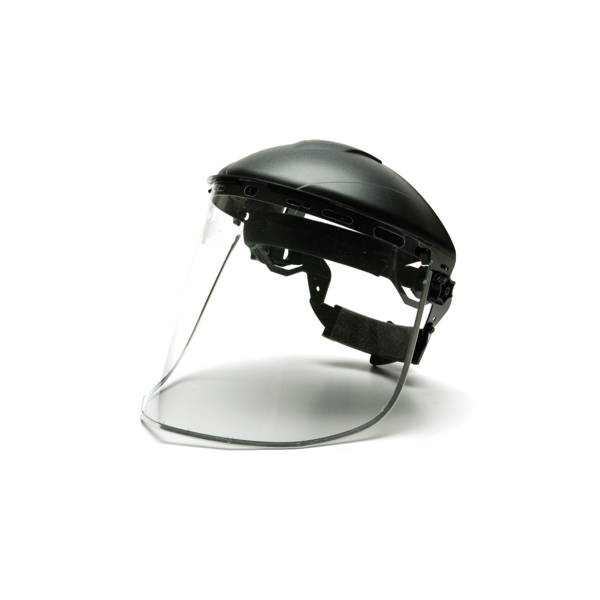 Pyramex PYHGBRKITCS HGBR adapter and S1040 faceshield packaged for retail - Safety Helmet