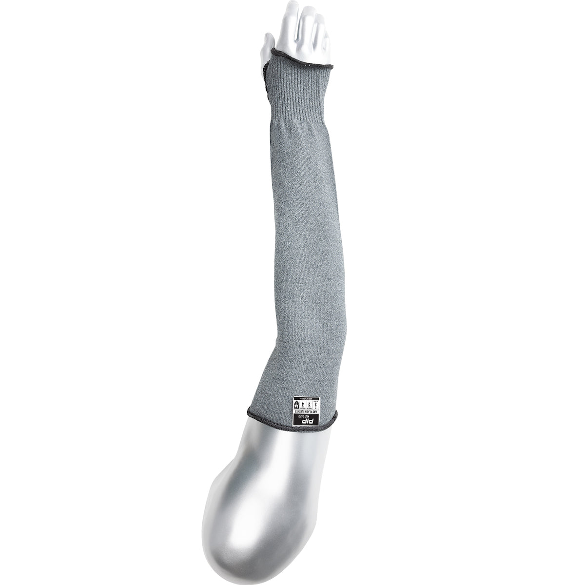 S13ARCGY/N4-T AR/FR Single-Ply DuPont™ Kevlar® / Nomex® Xtreme Arc Cut Fiber Blended Sleeve with Thumb Hole