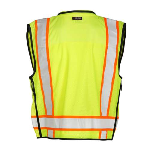 Kishigo S5000 Surveyors Vest - Economy Hi-Vis Lime ANSI Class 2 - Safety Vest