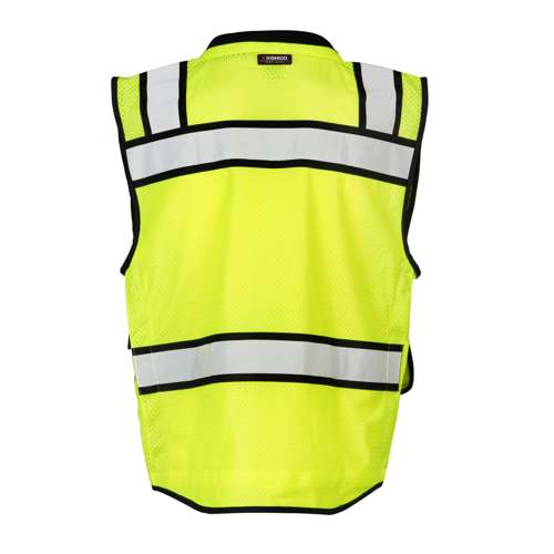 Kishigo S5004 High Performance Surveyors Vest Hi-Vis Lime ANSI Class 2 - Safety Vest