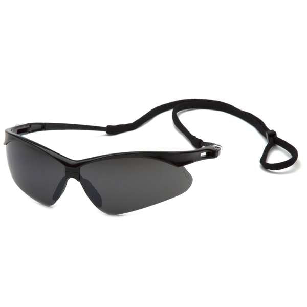 Pyramex SB6376SP PMXTREME - Black frame/smoke green mirror with cord - Safety Glasses