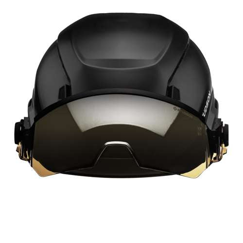 SHK1-HSASM24 SHK-1 Half Shield Anti-Fog/Scratch w/Mechanism - Amber/Silver Mirror VLT: 24%