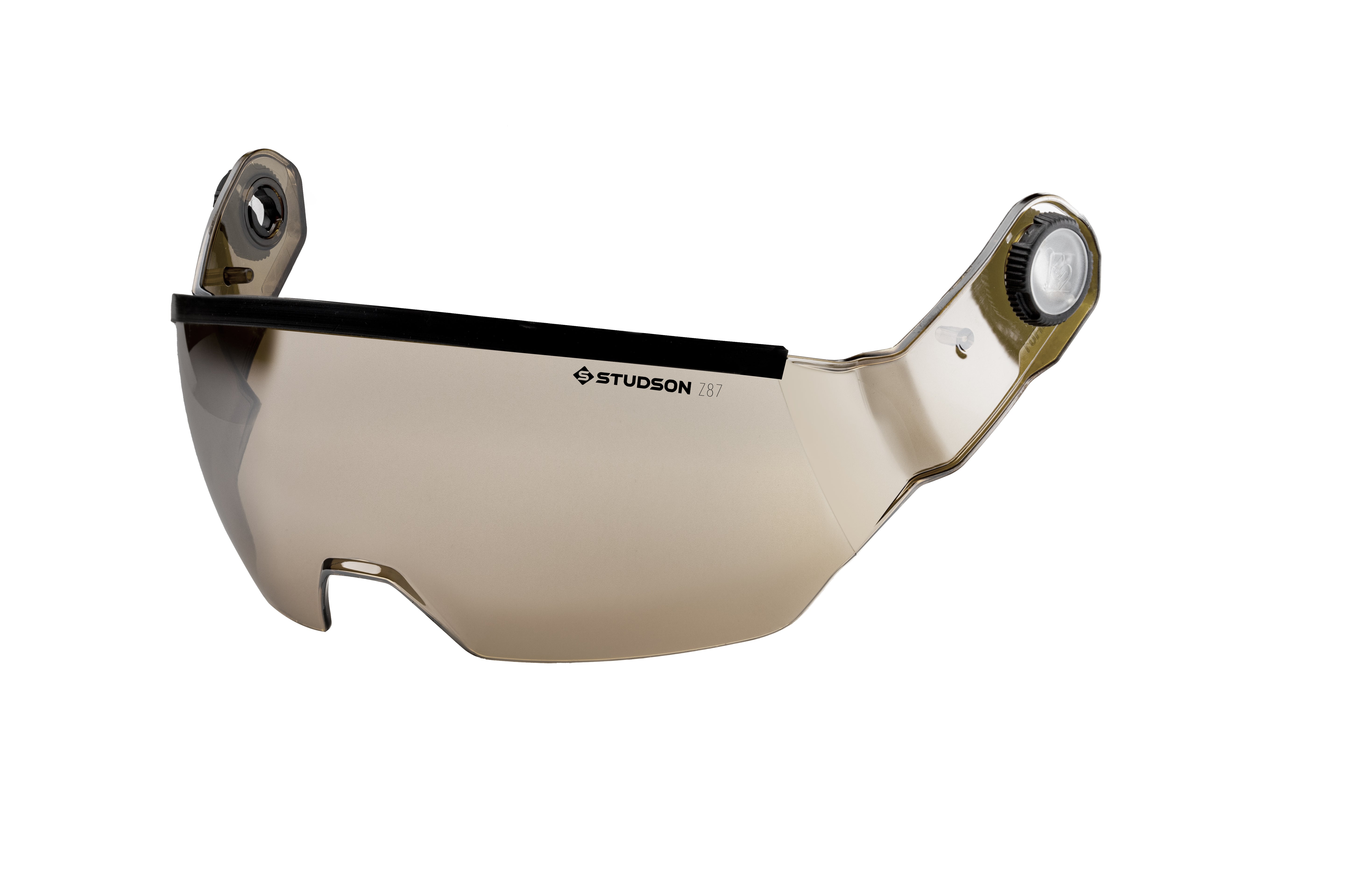 Studson SHK1-HSASM24 SHK-1 Half Shield Anti-Fog/Scratch w/Mechanism - Amber/Silver Mirror VLT: 24% - Safety Helmet