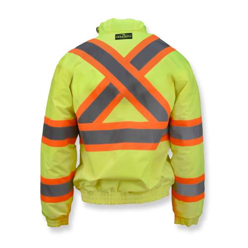 SJ11QX-3Z SJ11QX-3 Class 3 X-Back High Visibility Quilted Bomber Jacket with Hood
