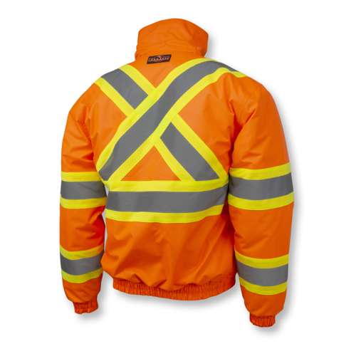 SJ11QX-3Z SJ11QX-3 Class 3 X-Back High Visibility Quilted Bomber Jacket with Hood
