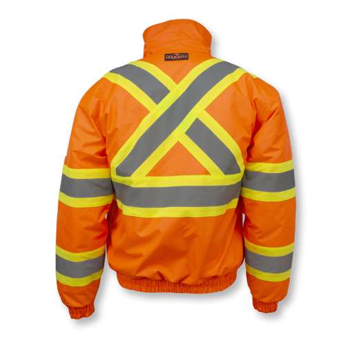 SJ11QX-3Z SJ11QX-3 Class 3 X-Back High Visibility Quilted Bomber Jacket with Hood