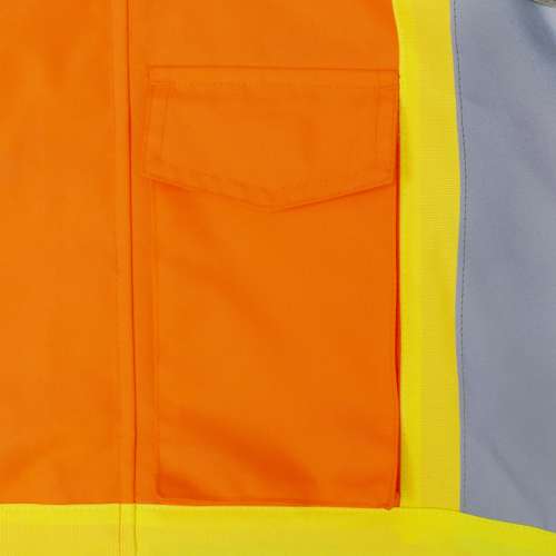 SJ11QX-3Z SJ11QX-3 Class 3 X-Back High Visibility Quilted Bomber Jacket with Hood