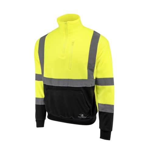 Radians SJ34B-3 SJ34B-3 Class 3 Color Blocked 1/4 Zip Sweatshirt ANSI Class 3 - Safety Hoodie