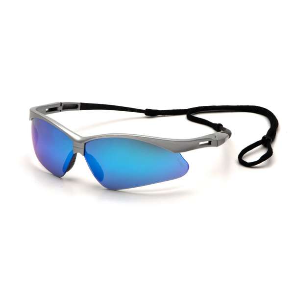 Pyramex SS6365SP PMXTREME: FRAME:SILVER/LENS: ICE BLUE MIRROR - Safety Glasses