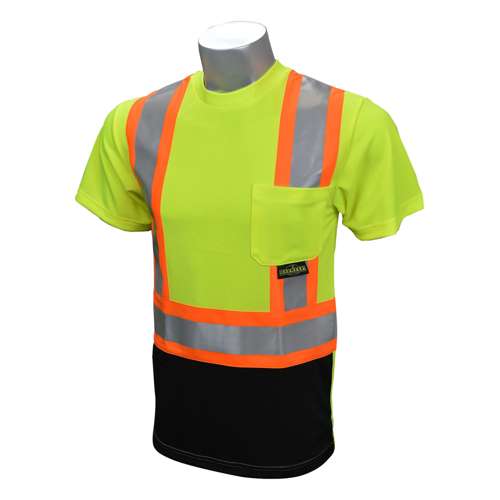 Radians ST11BX ST11BX Type R Class 2 Black Bottom T-Shirt X-Back ANSI Class 2 - Safety Shirt