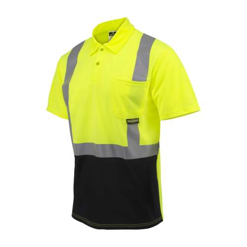 ST12B-2 ST12B Class 2 High Visibility Color Blocked Safety Short Sleeve Polo Shirt