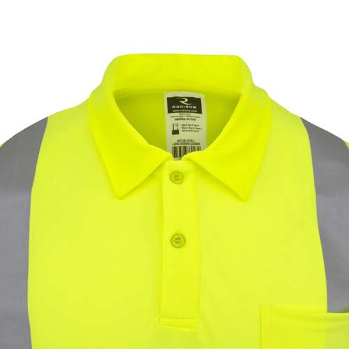 ST12B-2 ST12B Class 2 High Visibility Color Blocked Safety Short Sleeve Polo Shirt