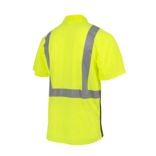 ST12B-2 ST12B Class 2 High Visibility Color Blocked Safety Short Sleeve Polo Shirt