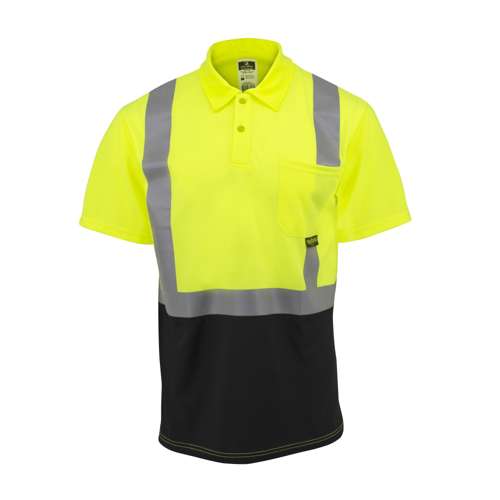 ST12B-2 ST12B Class 2 High Visibility Color Blocked Safety Short Sleeve Polo Shirt
