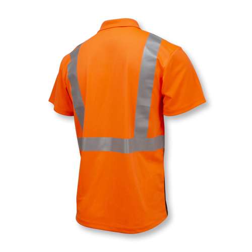 ST12B-2 ST12B Class 2 High Visibility Color Blocked Safety Short Sleeve Polo Shirt