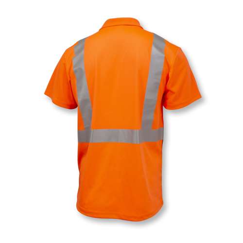 ST12B-2 ST12B Class 2 High Visibility Color Blocked Safety Short Sleeve Polo Shirt