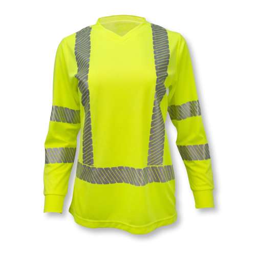 ST21W-3 ST21 Class 3 High Visibility Women's Long Sleeve T-Shirt with Max-Dri™