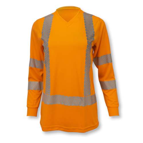 ST21W-3 ST21 Class 3 High Visibility Women's Long Sleeve T-Shirt with Max-Dri™