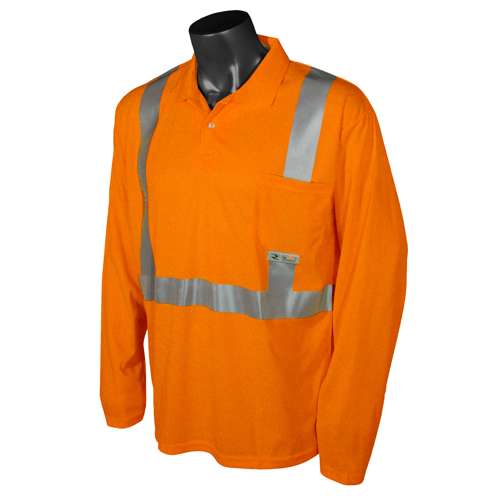 Radians ST22 ST22 Class 2 High Visibility Long Sleeve Safety Polo Shirt ANSI Class 2