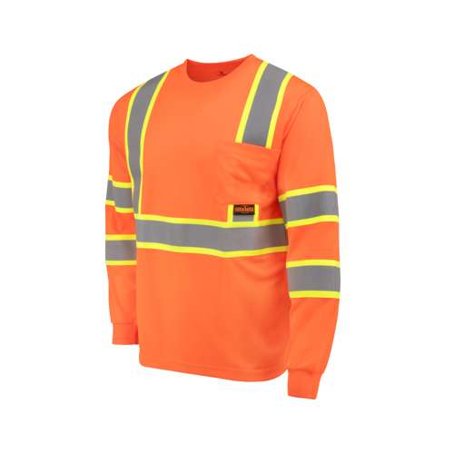 ST41-3 ST41-3 Class 3 Mesh Long Sleeve T-Shirt with Contrast Trim