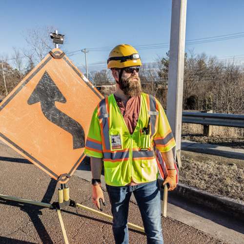 SV232-3 SV232-3 Two Tone Surveyor Type R Class 3 Mesh Safety Vest with Dual Side Zippers