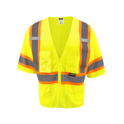 SV232-3 SV232-3 Two Tone Surveyor Type R Class 3 Mesh Safety Vest with Dual Side Zippers