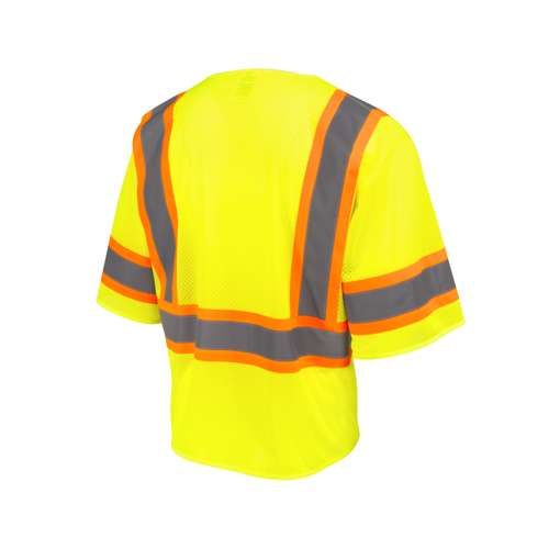 SV232-3 SV232-3 Two Tone Surveyor Type R Class 3 Mesh Safety Vest with Dual Side Zippers