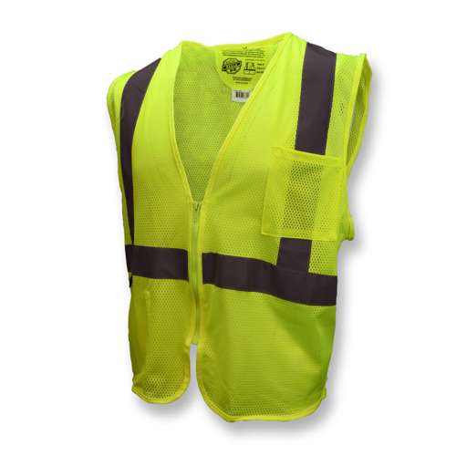 SV25 SV25 Economy Class 2 Self-Extinguishing Mesh Safety Vest with Zipper