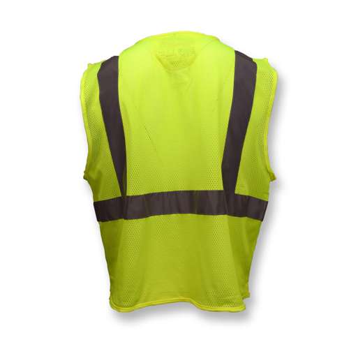 SV25 SV25 Economy Class 2 Self-Extinguishing Mesh Safety Vest with Zipper