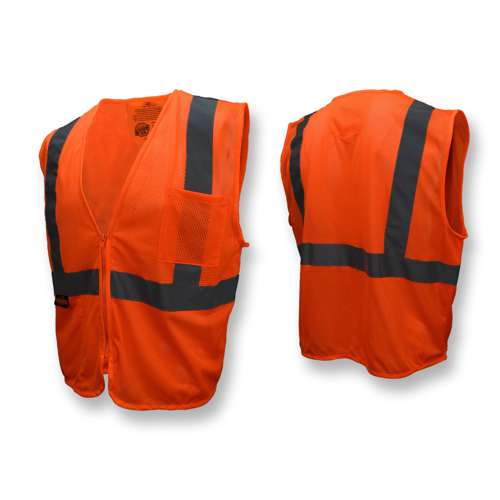 SV25 SV25 Economy Class 2 Self-Extinguishing Mesh Safety Vest with Zipper
