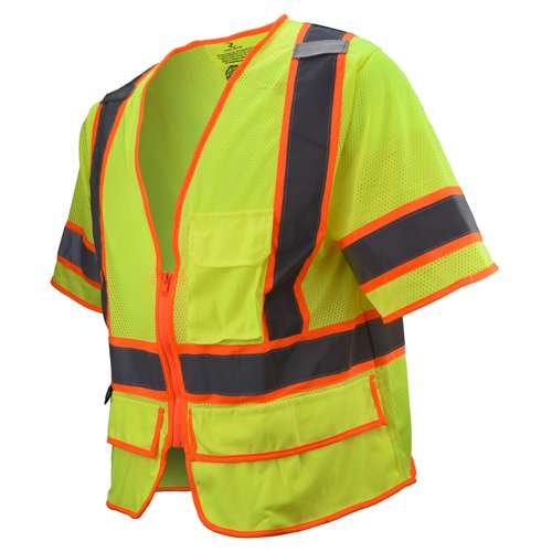 Radians SV2725-3 SV2725 Type R Class 3 Self Extinguishing Multipurpose Mesh Surveyor Vest ANSI Class 3 - Safety Vest