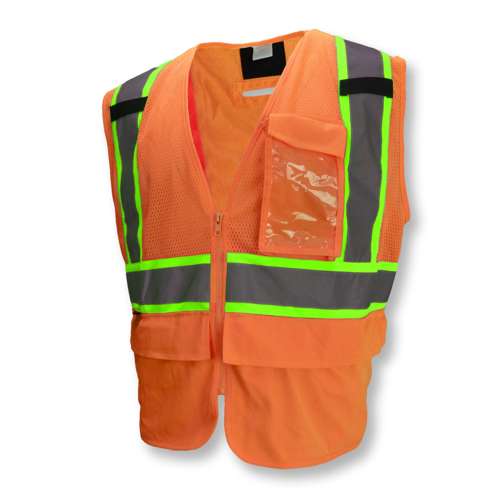 Radians SV272T-2 SV272T-2 Multipurpose Surveyor Tether Vest with Contrasting Trim - Safety Vest