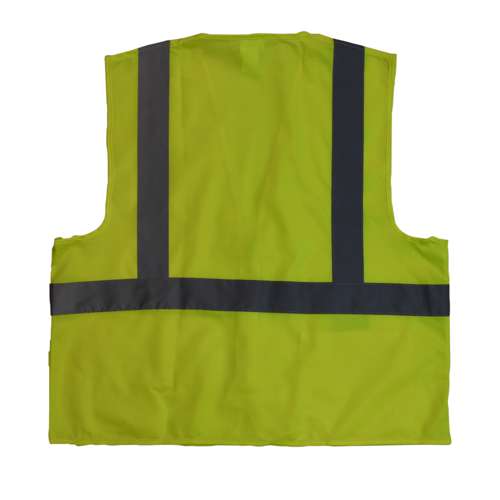 SV2Z-SOLID SV2Z Economy Type R Class 2 Solid Safety Vest with Zipper