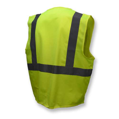 SV2Z-SOLID SV2Z Economy Type R Class 2 Solid Safety Vest with Zipper