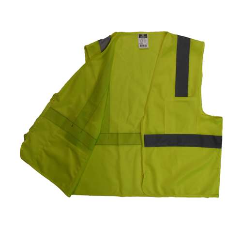 SV2Z-SOLID SV2Z Economy Type R Class 2 Solid Safety Vest with Zipper