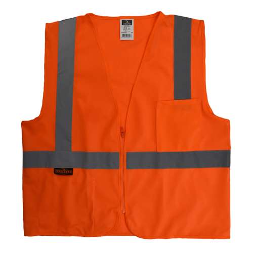 SV2Z-SOLID SV2Z Economy Type R Class 2 Solid Safety Vest with Zipper
