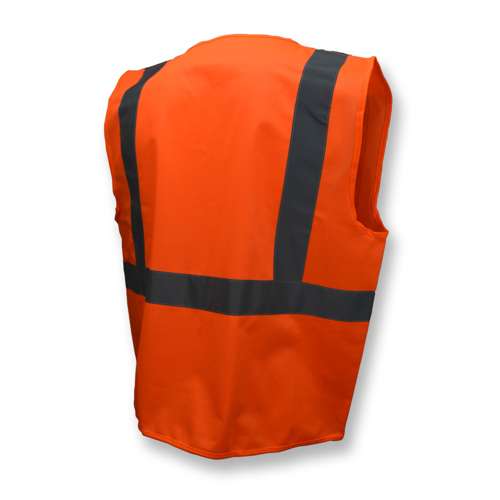 SV2Z-SOLID SV2Z Economy Type R Class 2 Solid Safety Vest with Zipper