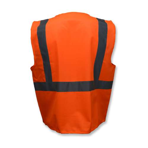 SV2Z-SOLID SV2Z Economy Type R Class 2 Solid Safety Vest with Zipper