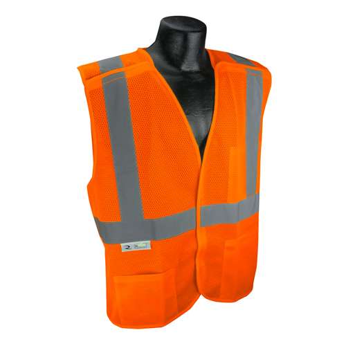 Radians SV4X SV4X Economy Mesh X-Back Type R Class 2 Breakaway Safety Vest ANSI Class 2