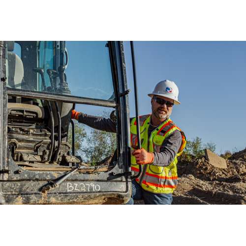 SV55 SV55 Class 2 Heavy Woven Two Tone Woven/Mesh Engineer Vest