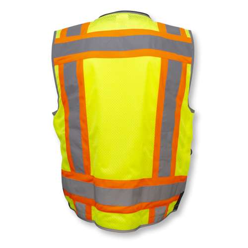 SV55B SV55B Class 2 Heavy Woven Color Blocked Two Tone Engineer Vest